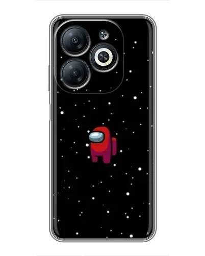 Чехол для Infinix Smart 8 с картинкой «Красный Among Us»