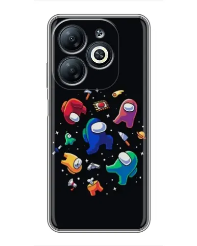 Чехол для Infinix Smart 8 с картинкой «Among Us космос»