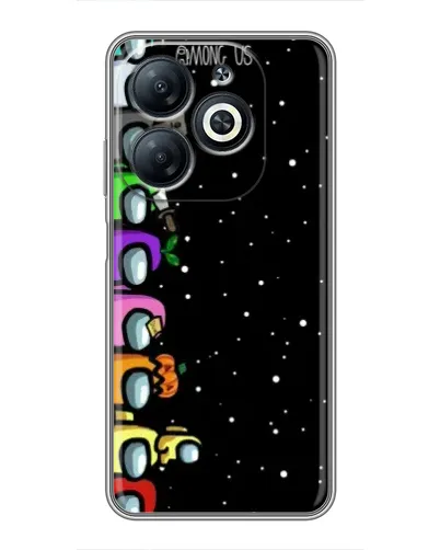 Чехол для Infinix Smart 8 с картинкой «Команда Among Us»