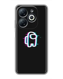 Чехол для Infinix Smart 8 с картинкой «Among Us неон»