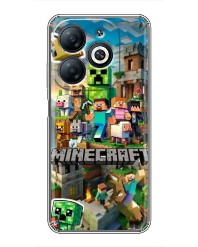 Чехол для Infinix Smart 8 с картинкой «Замок Minecraft»