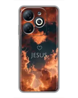 Чехол для Infinix Smart 8 с картинкой «Сияние Имени Jesus»