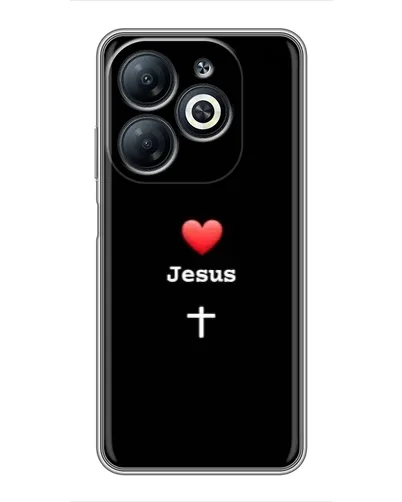 Чехол для Infinix Smart 8 с картинкой «Сердце - Jesus» Чехол для Infinix Smart 8 с картинкой «Сердце - Jesus»