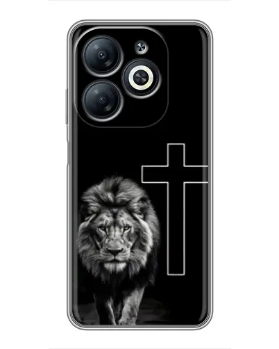 Чехол для Infinix Smart 8 с картинкой «Лев и Крест» Чехол для Infinix Smart 8 с картинкой «Лев и Крест»