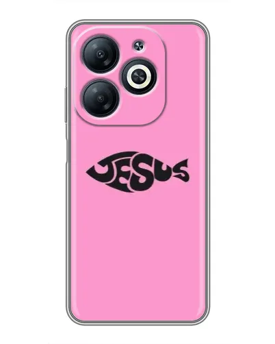 Чехол для Infinix Smart 8 с картинкой «Розовый символ Jesus» Чехол для Infinix Smart 8 с картинкой «Розовый символ Jesus»