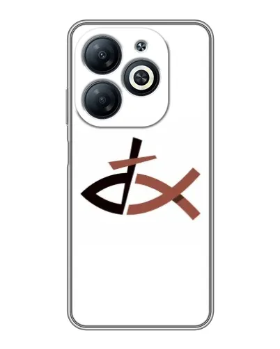 Чехол для Infinix Smart 8 с картинкой «Рыба и крест» Чехол для Infinix Smart 8 с картинкой «Рыба и крест»