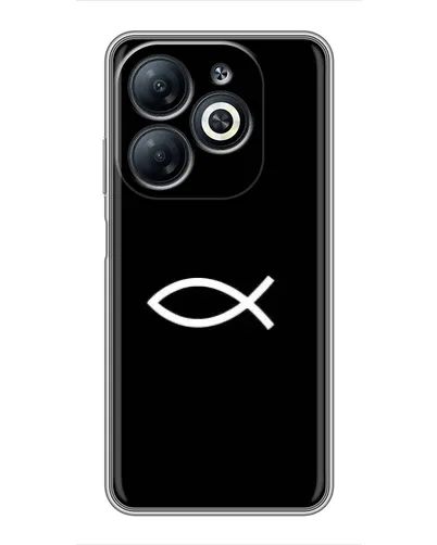 Чехол для Infinix Smart 8 с картинкой «Символ рыбы Jesus» Чехол для Infinix Smart 8 с картинкой «Символ рыбы Jesus»