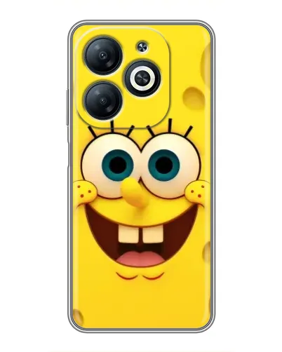 Чехол для Infinix Smart 8 с картинкой «Губка Боб улыбка»