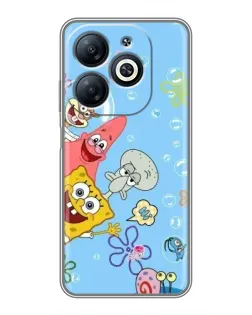 Чехол для Infinix Smart 8 с картинкой «Веселые пузырьки»