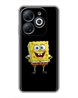 Чехол для Infinix Smart 8 с картинкой «Классический Губка Боб»