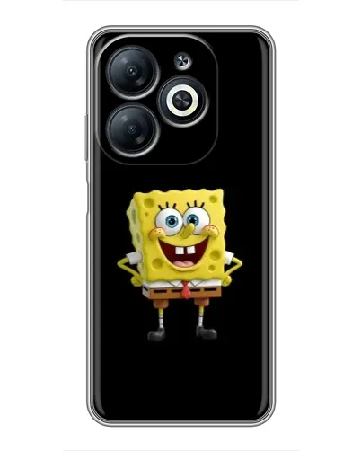 Чехол для Infinix Smart 8 с картинкой «Классический Губка Боб»