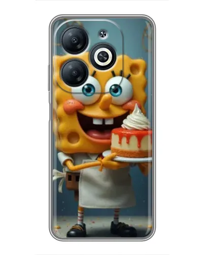 Чехол для Infinix Smart 8 с картинкой «Повар Спанч Боб»