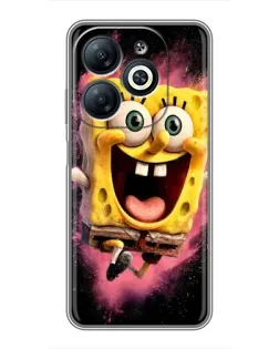 Чехол для Infinix Smart 8 с картинкой «Взрывной Спанч Боб»
