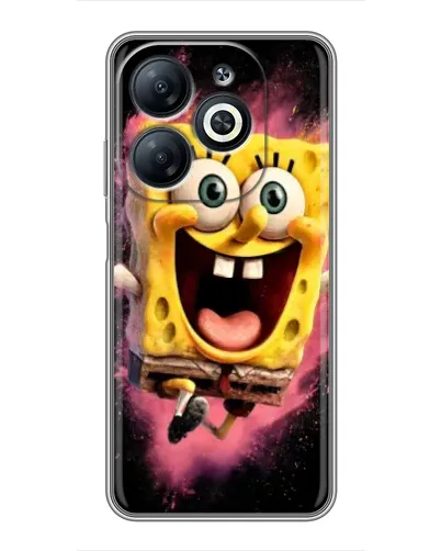 Чехол для Infinix Smart 8 с картинкой «Взрывной Спанч Боб»