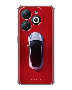 Чехол для Infinix Smart 8 с картинкой «Tesla Top View»