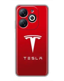 Чехол для Infinix Smart 8 с картинкой «Tesla Red Classic»
