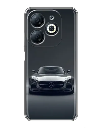 Чехол для Infinix Smart 8 с картинкой «Mercedes на черном»