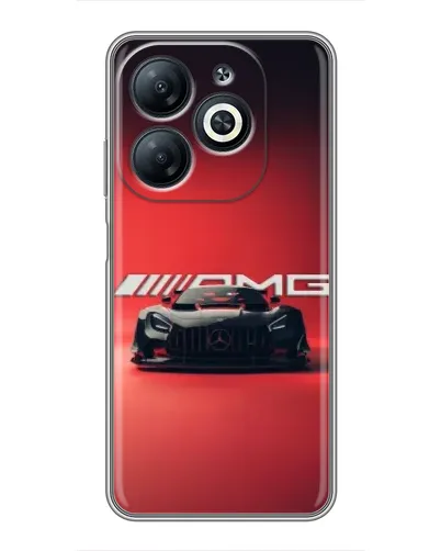 Чехол для Infinix Smart 8 с картинкой «Mercedes AMG — красная линия»