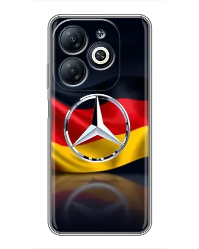 Чехол для Infinix Smart 8 с картинкой «Mercedes — флаг Германии»