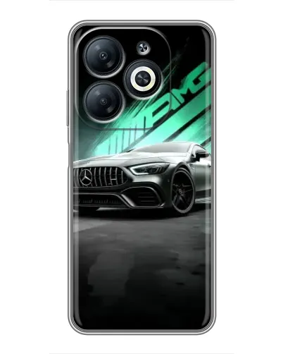 Чехол для Infinix Smart 8 с картинкой «Темный Mercedes AMG»