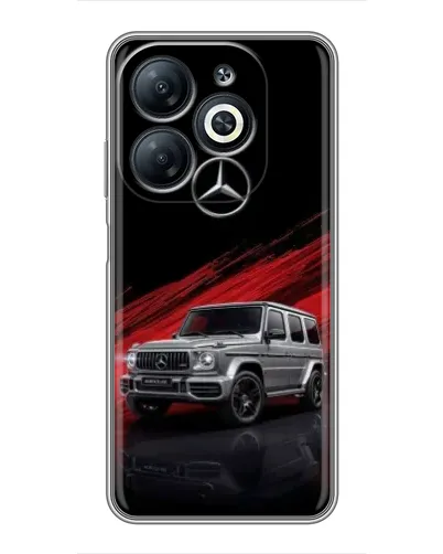 Чехол для Infinix Smart 8 с картинкой «Mercedes G-Class красный»