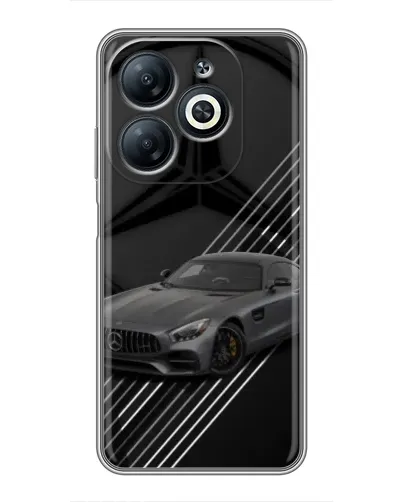 Чехол для Infinix Smart 8 с картинкой «Mercedes AMG — графика»