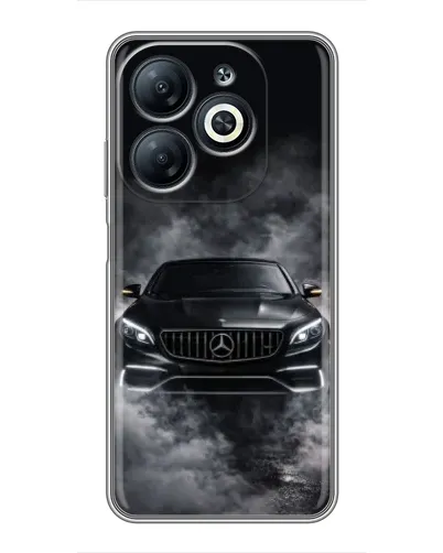 Чехол для Infinix Smart 8 с картинкой «Mercedes в дыму»