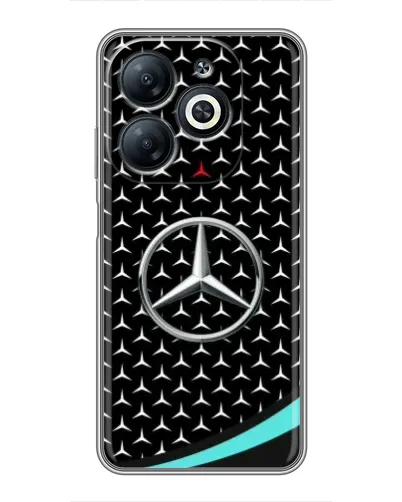 Чехол для Infinix Smart 8 с картинкой «Mercedes — бирюзовый акцент»