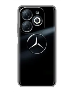 Чехол для Infinix Smart 8 с картинкой «Mercedes на металле»