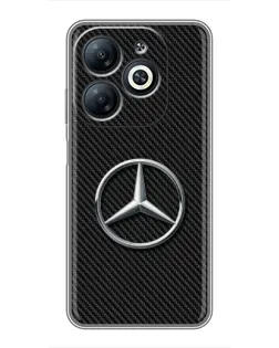 Чехол для Infinix Smart 8 с картинкой «Карбоновый Mercedes стиль»