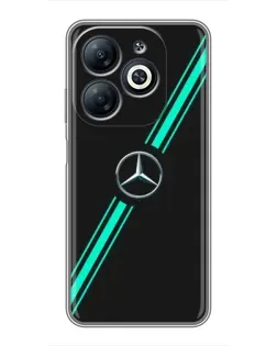 Чехол для Infinix Smart 8 с картинкой «Спортивные линии Mercedes»