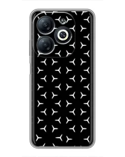 Чехол для Infinix Smart 8 с картинкой «Mercedes паттерн звезд»