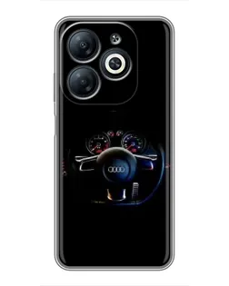 Чохол для Infinix Smart 8 з картинкою «Салон Audi — кермо» Чохол для Infinix Smart 8 з картинкою «Салон Audi — кермо»