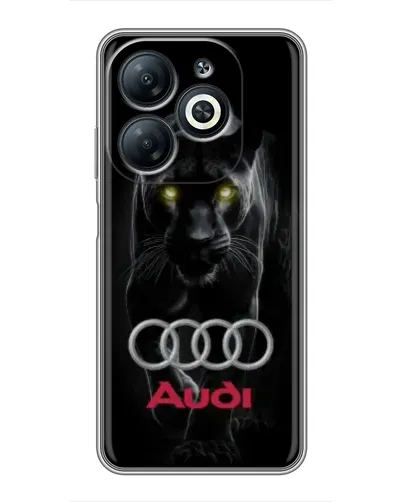 Чехол для Infinix Smart 8 с картинкой «Пантера и Audi»