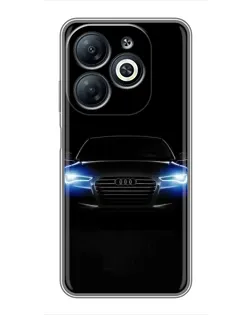 Чехол для Infinix Smart 8 с картинкой «Audi в неоне»