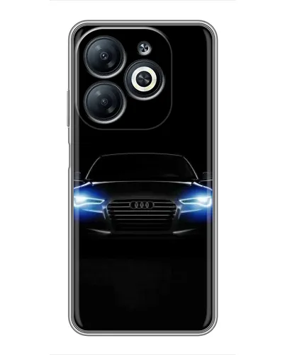 Чехол для Infinix Smart 8 с картинкой «Audi в неоне»