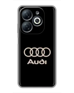 Чехол для Infinix Smart 8 с картинкой «Audi — золотой логотип»