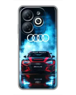 Чехол для Infinix Smart 8 с картинкой «Audi Sport — неон»