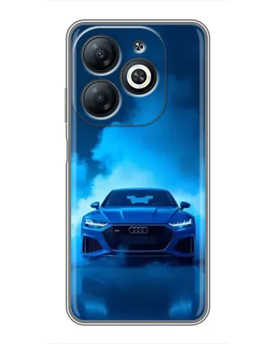 Чехол для Infinix Smart 8 с картинкой «Audi — голубая энергия»