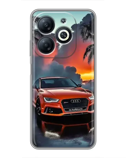 Чехол для Infinix Smart 8 с картинкой «Audi — закат»