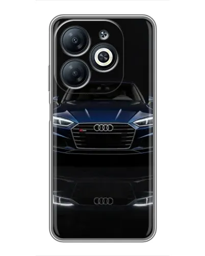 Чехол для Infinix Smart 8 с картинкой «Audi — ночное отражение»