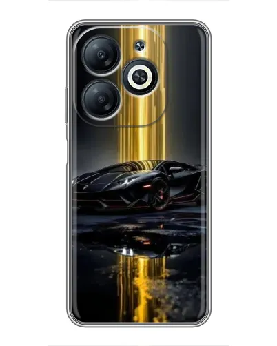 Чехол для Infinix Smart 8 с картинкой «Ночной Lamborghini драйв»