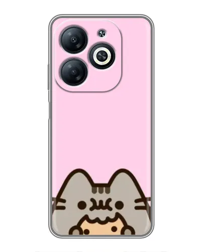 Чехол для Infinix Smart 8 с картинкой «Pusheen и печенье»