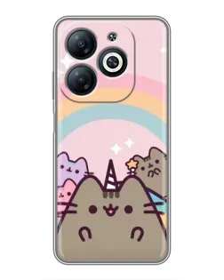 Чехол для Infinix Smart 8 с картинкой «Единорог Pusheen» Чехол для Infinix Smart 8 с картинкой «Единорог Pusheen»