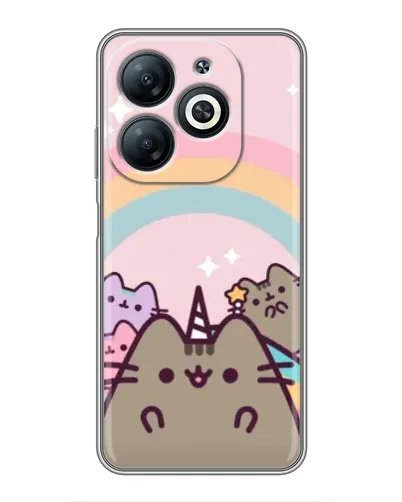 Чехол для Infinix Smart 8 с картинкой «Единорог Pusheen»