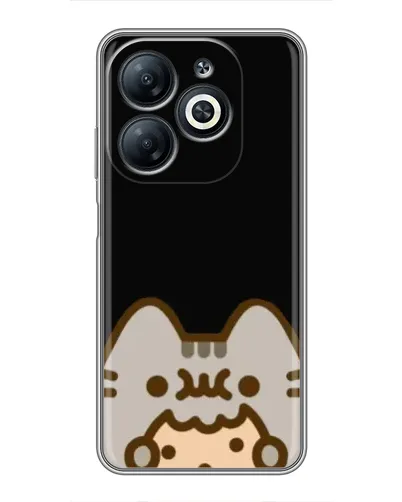 Чехол для Infinix Smart 8 с картинкой «Пушин на черном»