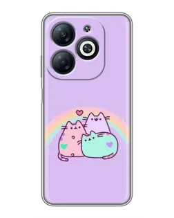 Чехол для Infinix Smart 8 с картинкой «Радужные Пушины» Чехол для Infinix Smart 8 с картинкой «Радужные Пушины»