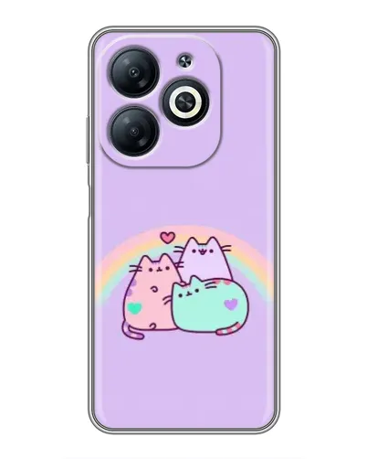 Чехол для Infinix Smart 8 с картинкой «Радужные Пушины»