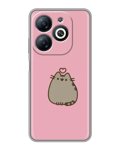 Чехол для Infinix Smart 8 с картинкой «Pusheen сердце»