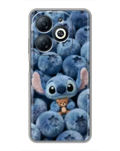 Чехол для Infinix Smart 8 с картинкой «Стич и голубика»